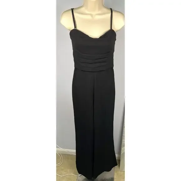 JONATHAN SIMKHAI Rebecca Bustier Wide Leg Black Jumpsuit Size 0